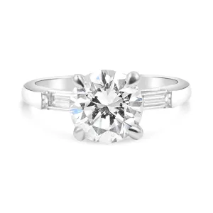 TAYLOR | Round Double Baguette Engagement Ring