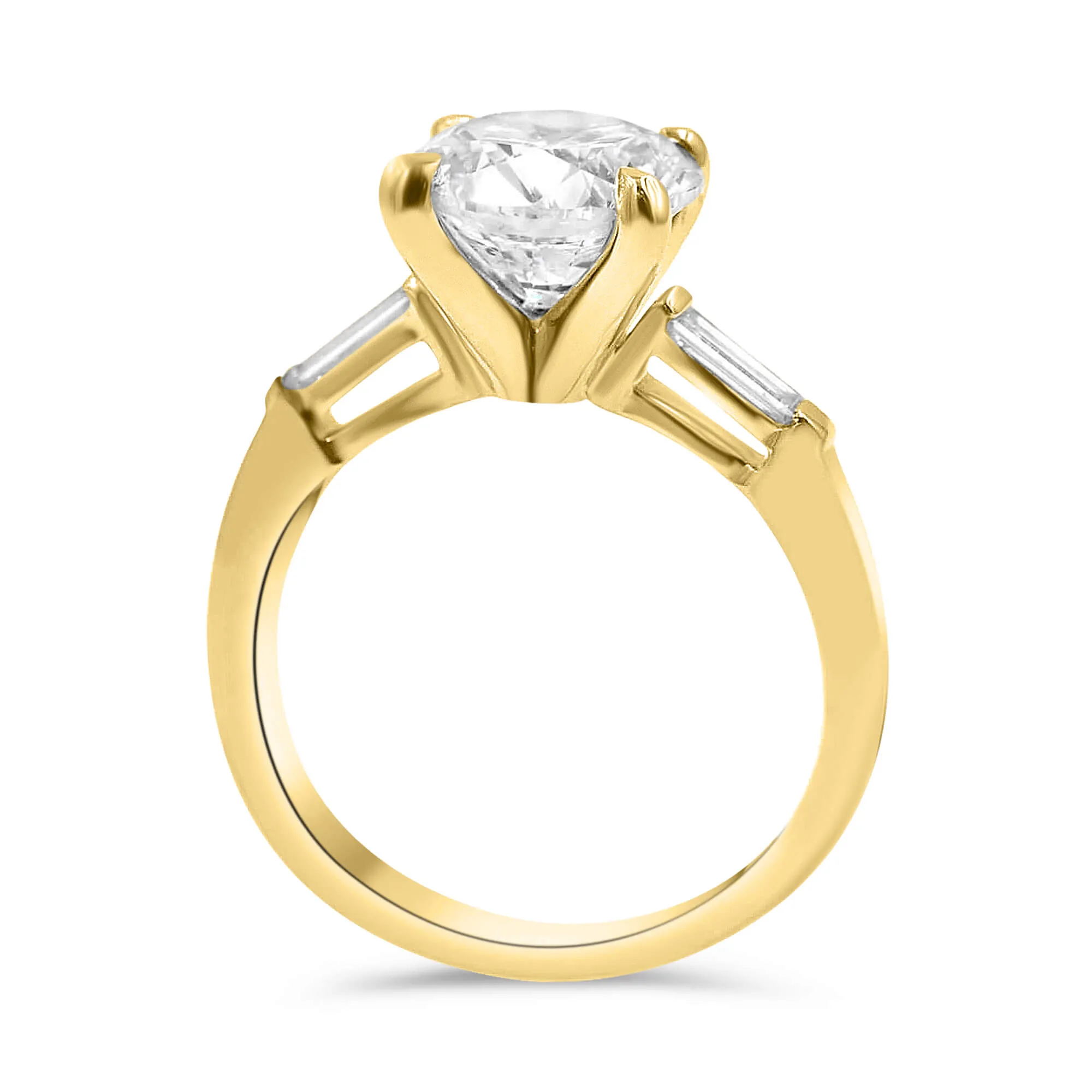 TAYLOR | Round Double Baguette Engagement Ring