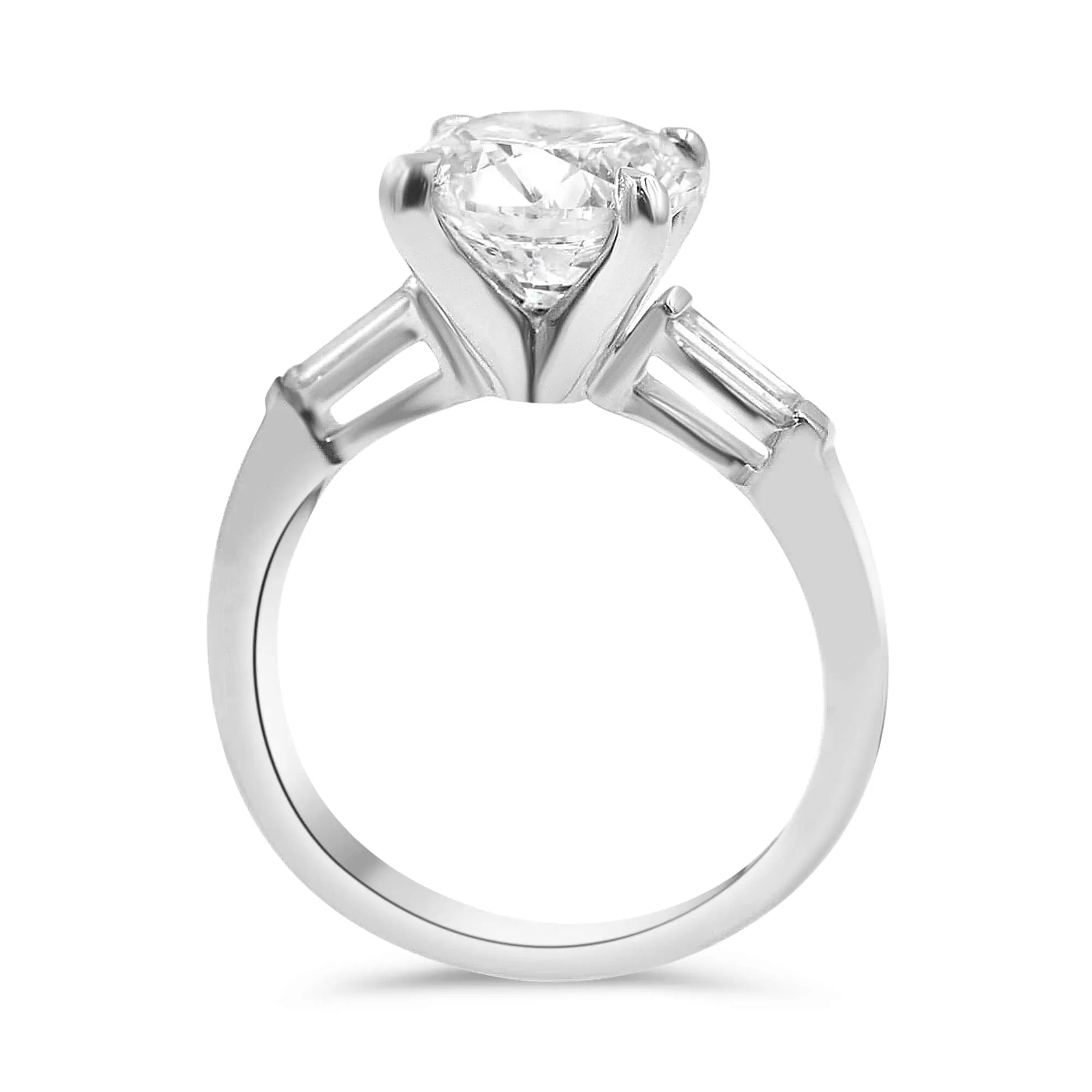 TAYLOR | Round Double Baguette Engagement Ring