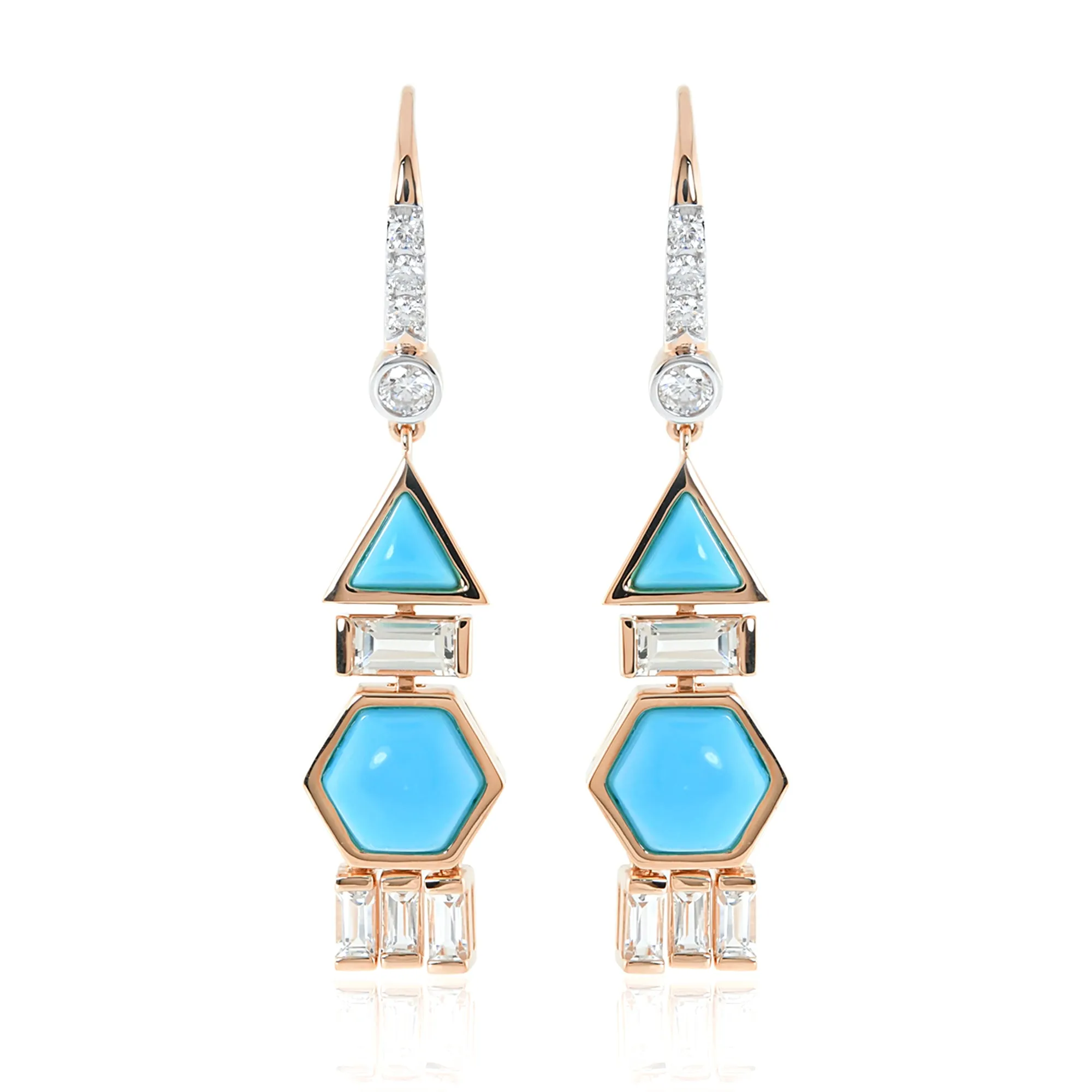 The Dreamer 18K Honeycomb Gemstone Dangle Earrings