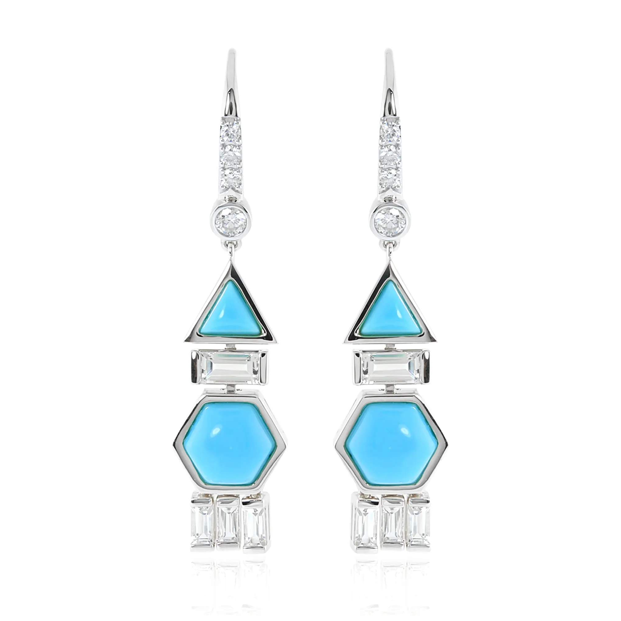 The Dreamer 18K Honeycomb Gemstone Dangle Earrings