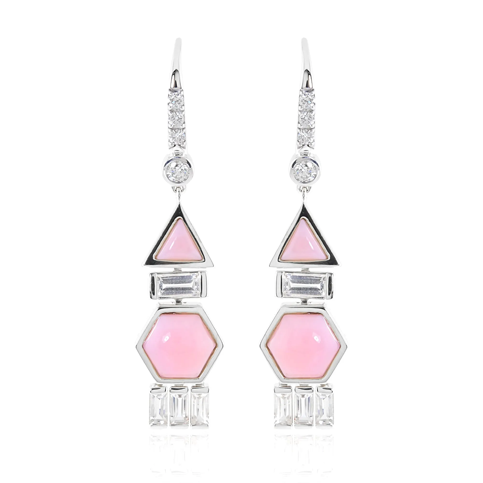 The Dreamer 18K Honeycomb Gemstone Dangle Earrings
