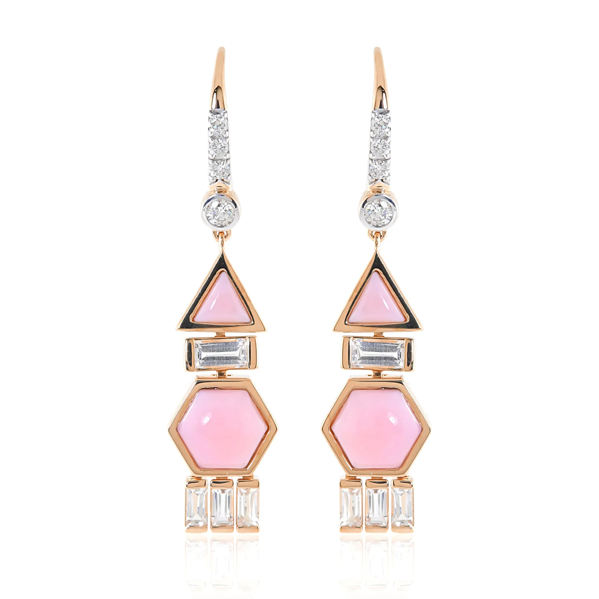 The Dreamer 18K Honeycomb Gemstone Dangle Earrings