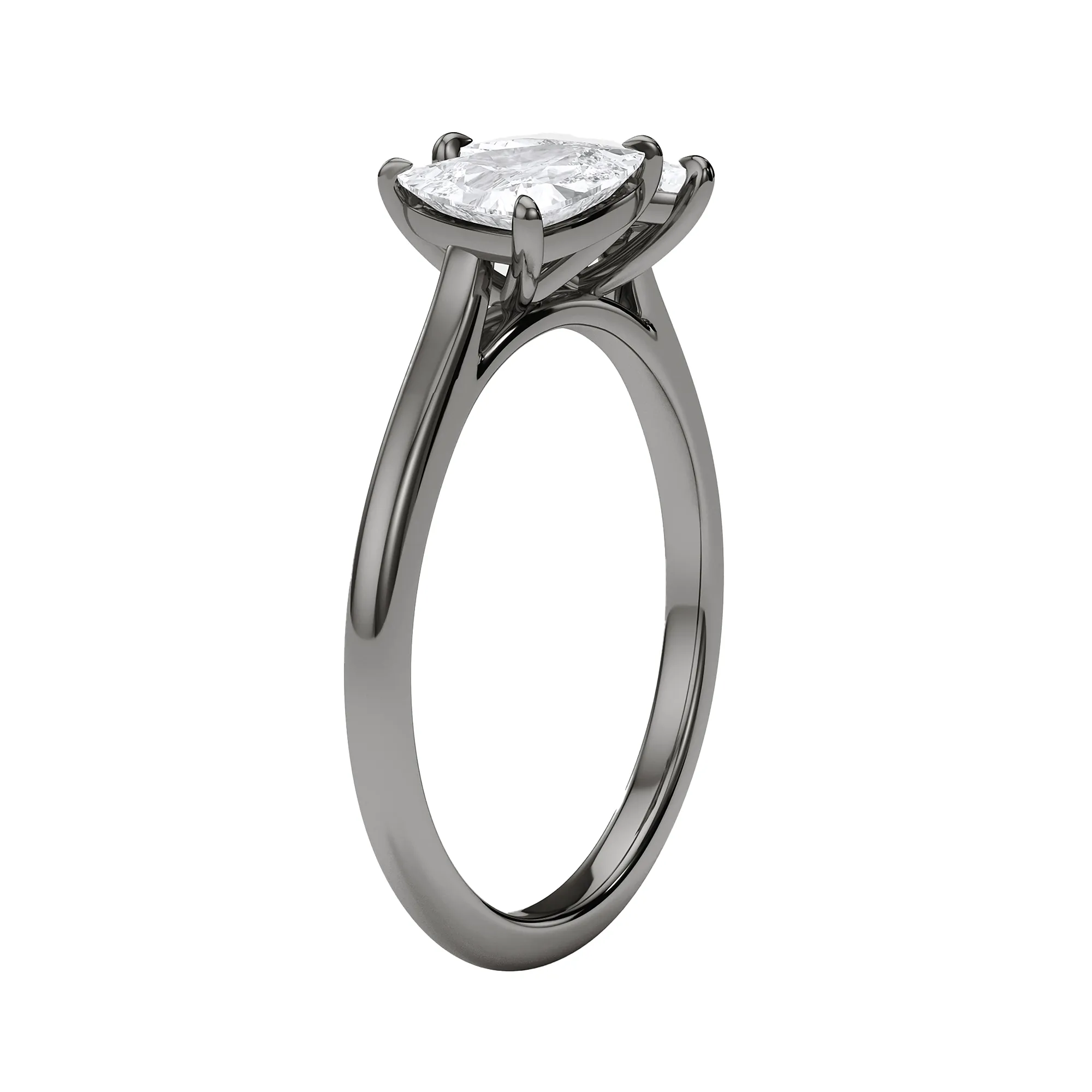 Twin Trillion-Cut Diamond Engagement Ring