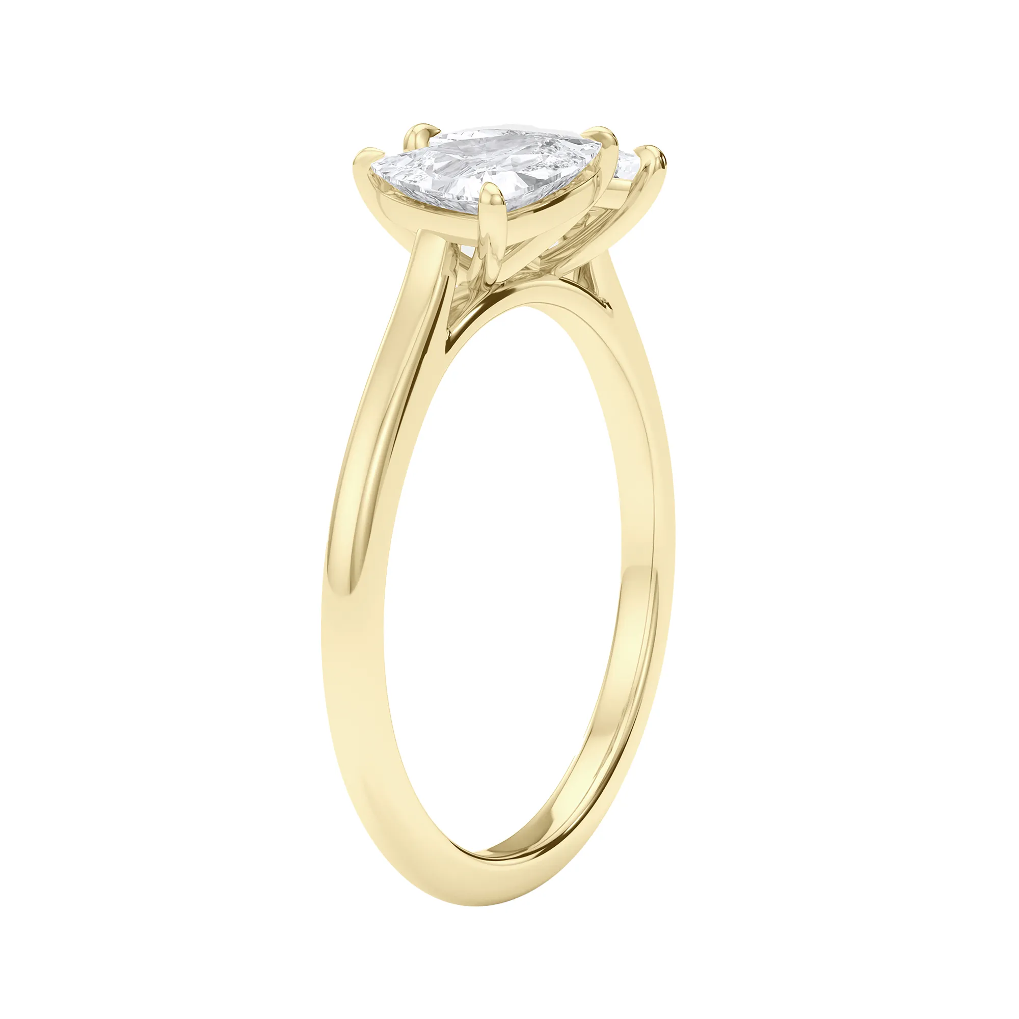 Twin Trillion-Cut Diamond Engagement Ring