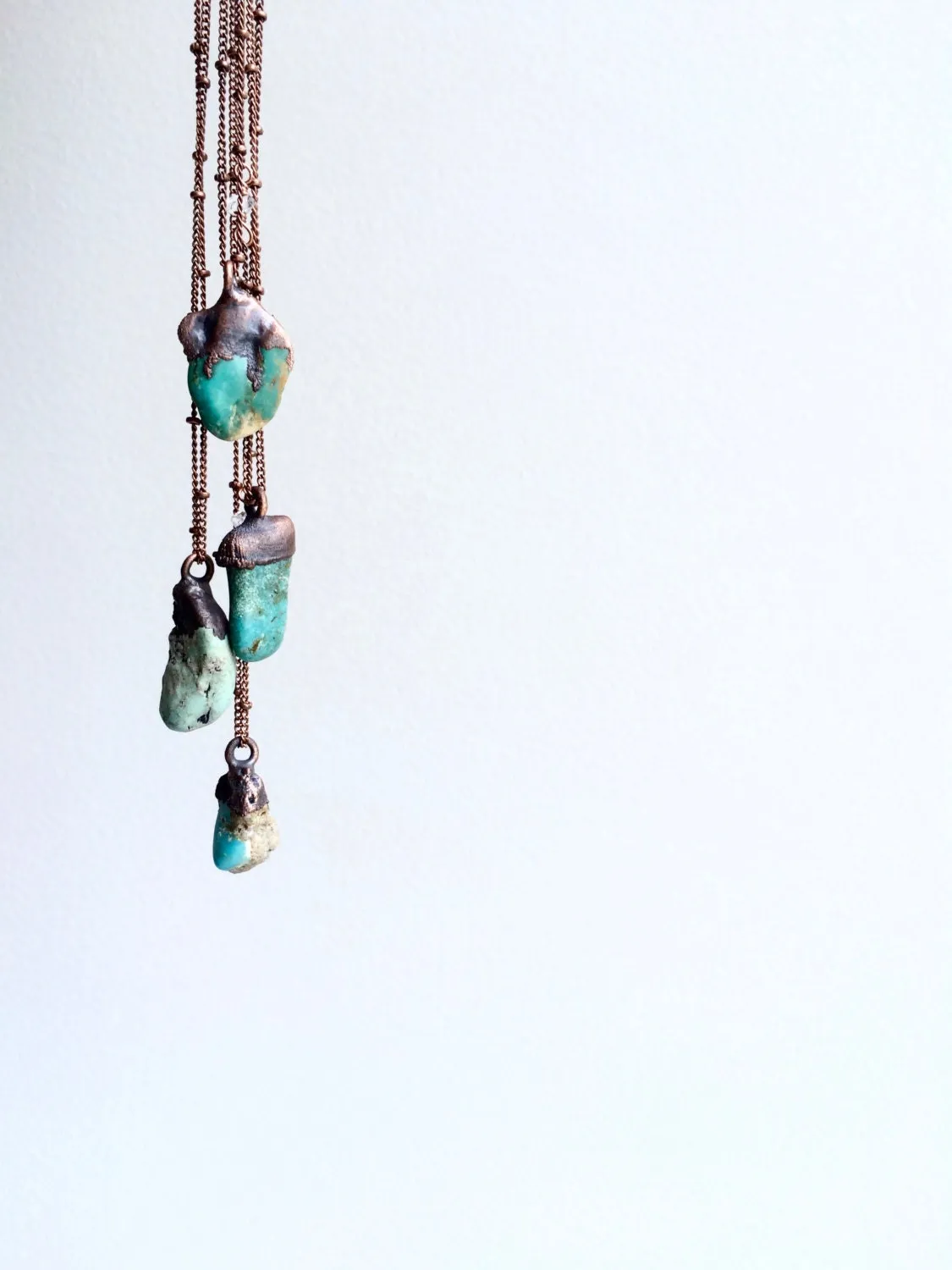 Turquoise nugget necklace | Raw turquoise jewelry