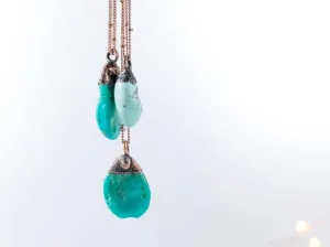 Turquoise nugget necklace | Raw turquoise jewelry
