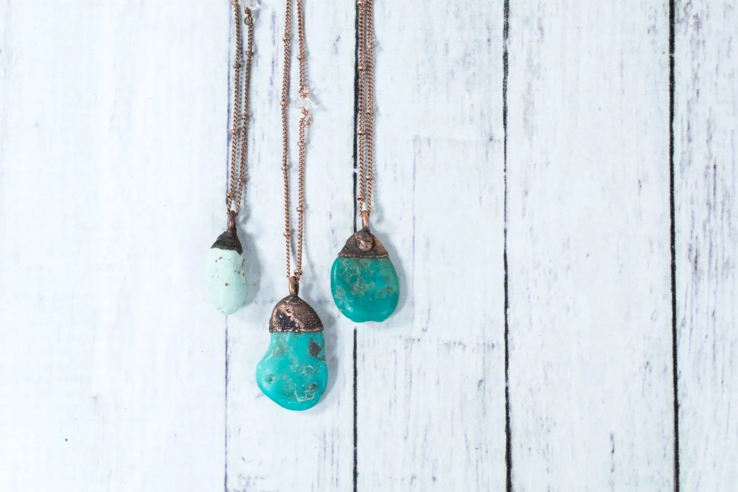 Turquoise nugget necklace | Raw turquoise jewelry