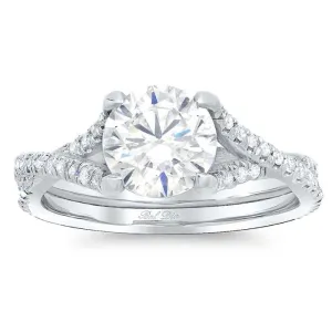 Twisting Moissanite Engagement Ring