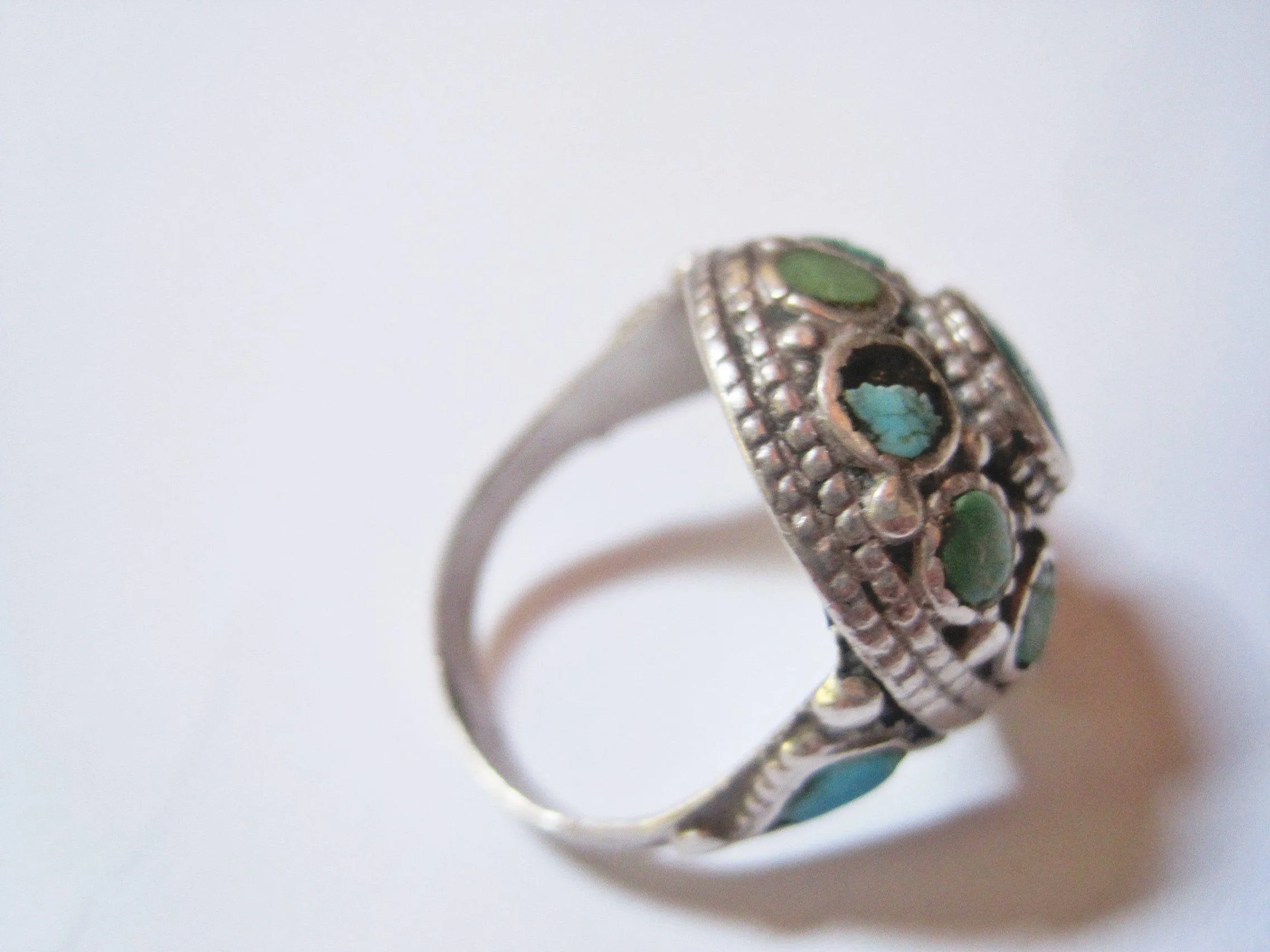 Vintage Ladakh Silver and Turquoise Ring