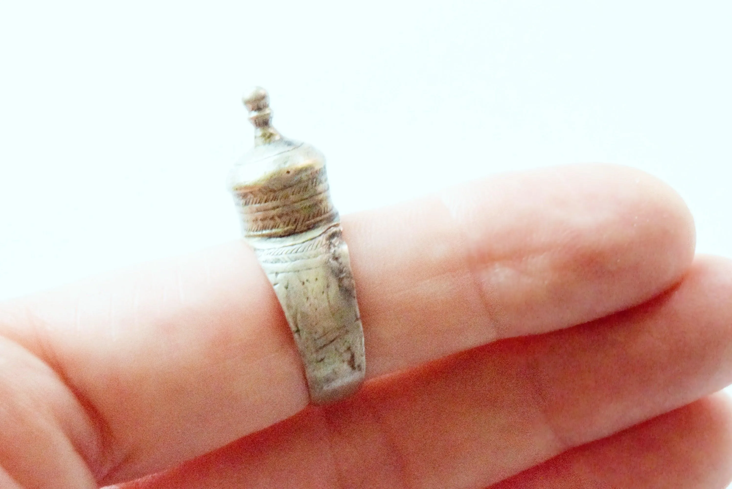 Vintage Silver Domed Moroccan Ring