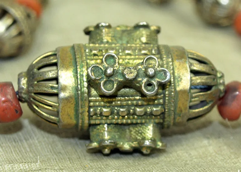 Yemen Gold Wash on Coin Silver Necklace!